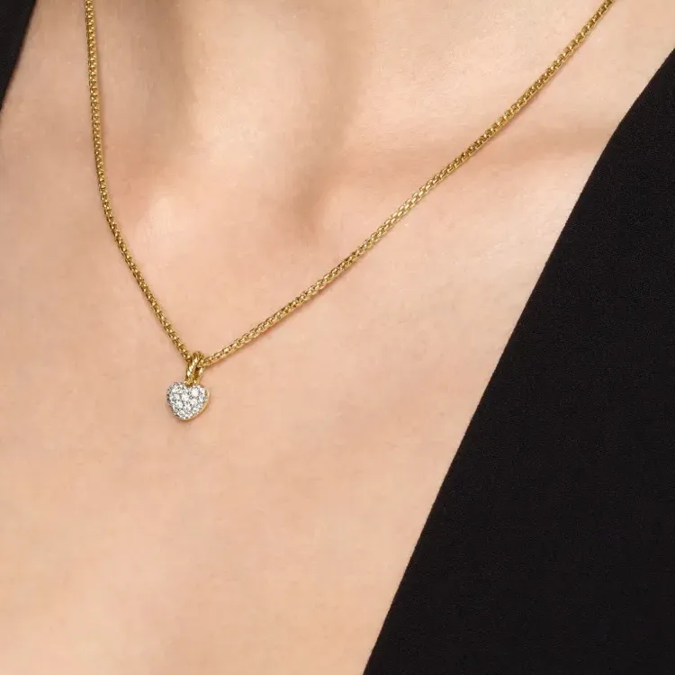 David Yurman 18K Gold Petite Pavé© Diamond Necklace-2