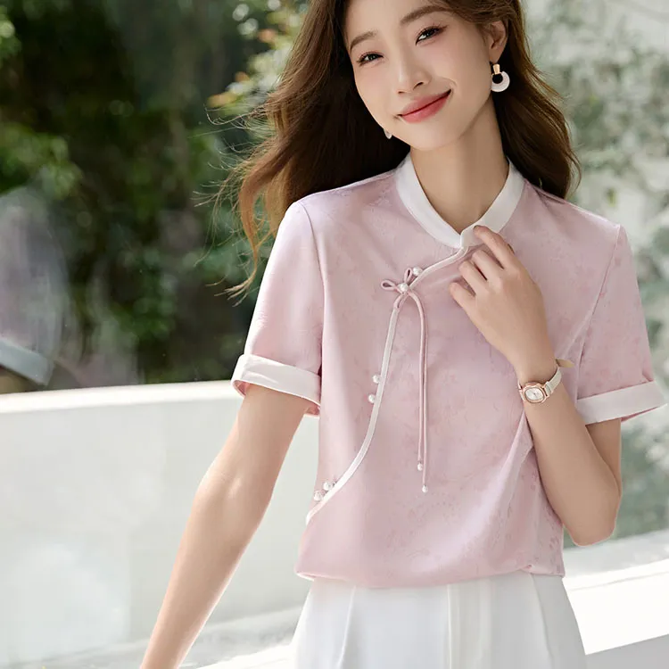 Mo Han Yi Mei Shirt Women's Mousse Pink-2