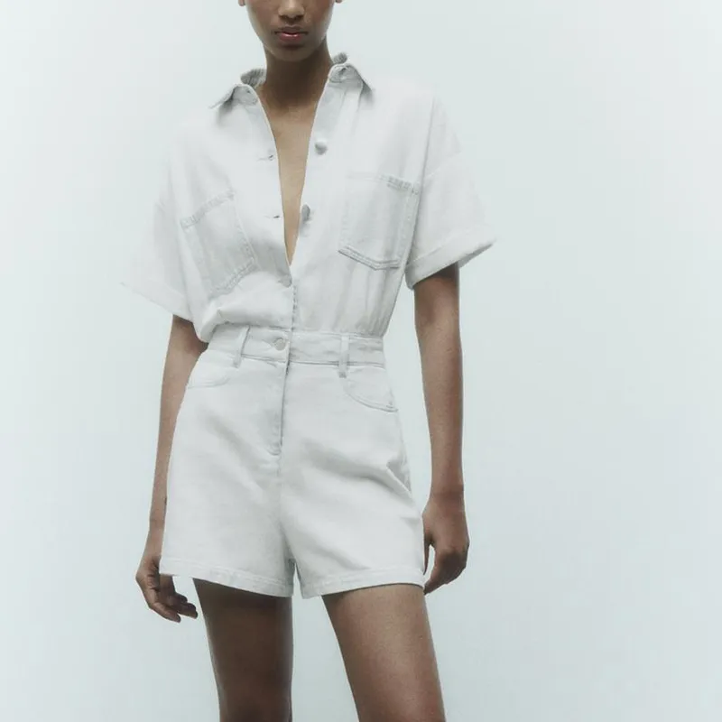 ZARA Jumpsuits Women's Blue-2