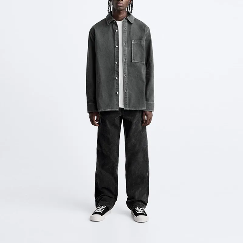 ZARA Jeans Men Dark Gray-2