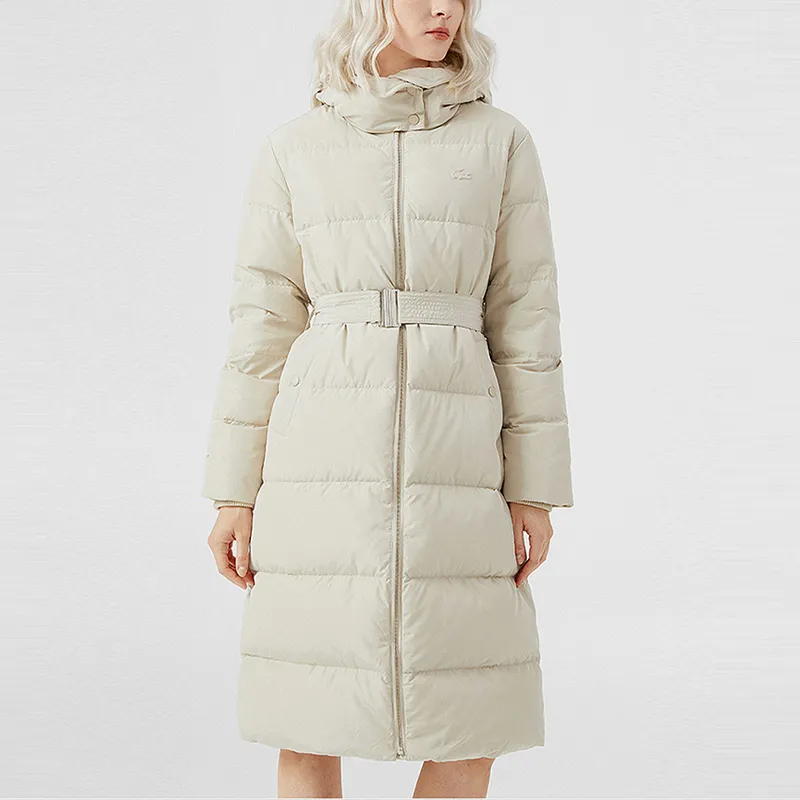 LACOSTE Down Jacket Women's Beige Yellow-1