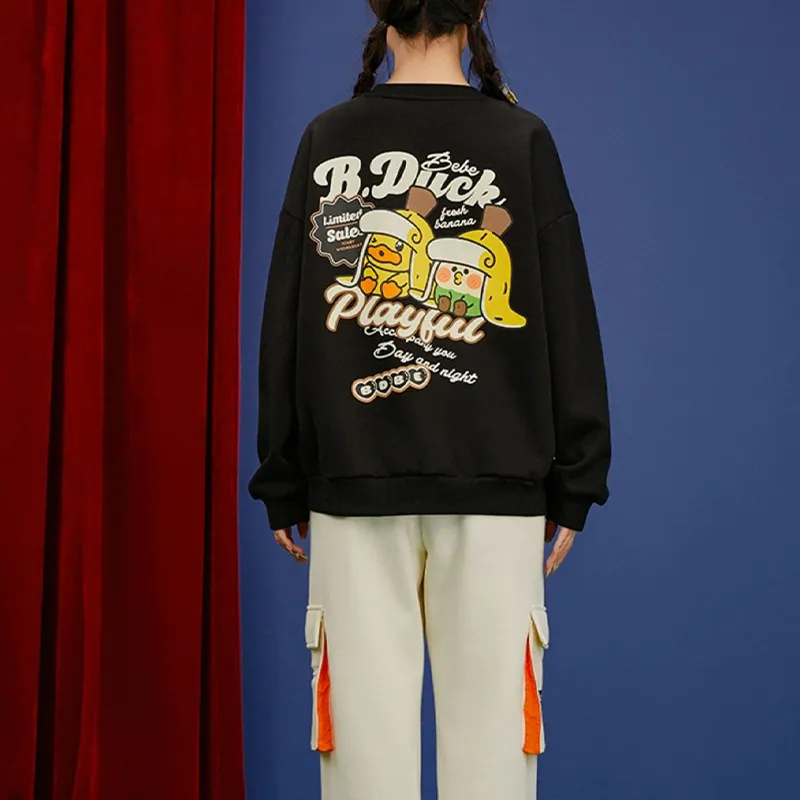 B.Duck x Bebe Sweatshirt Women's Black-1