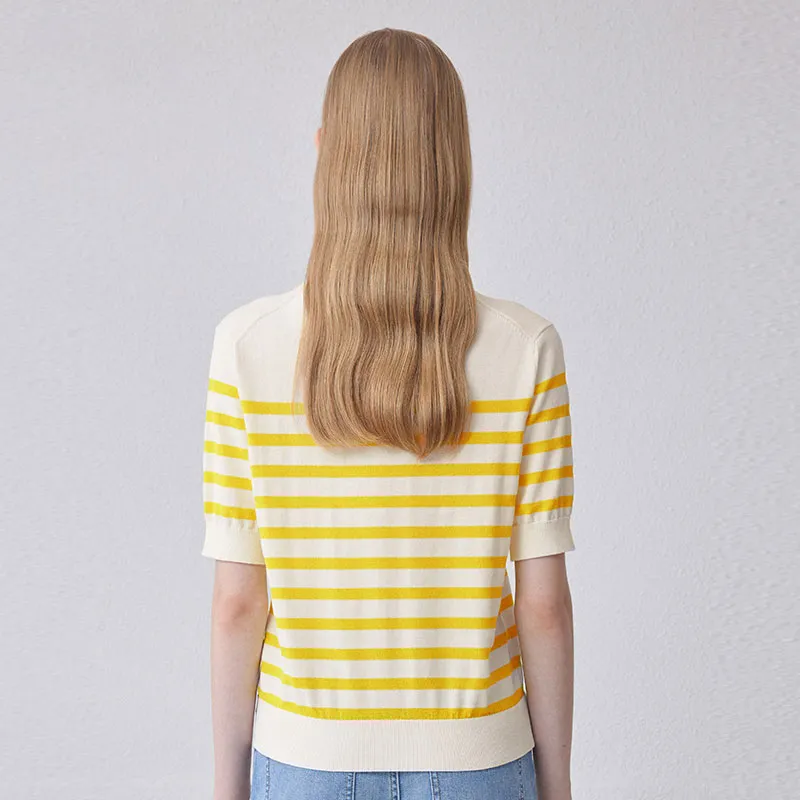 HAZZYS T Shirts Women's Yellow-2