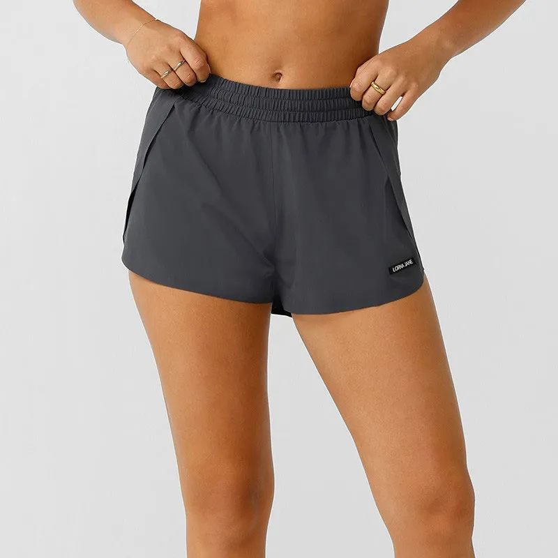 LORNA JANE Casual Shorts Women's Silver Gray-2