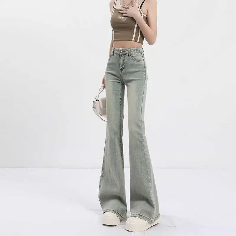 YINLEI Jeans Women's Yellow-3