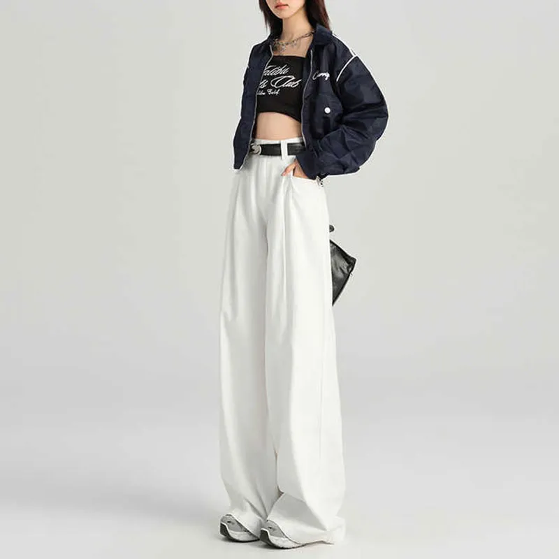 YINLEI Jeans Women's White-3