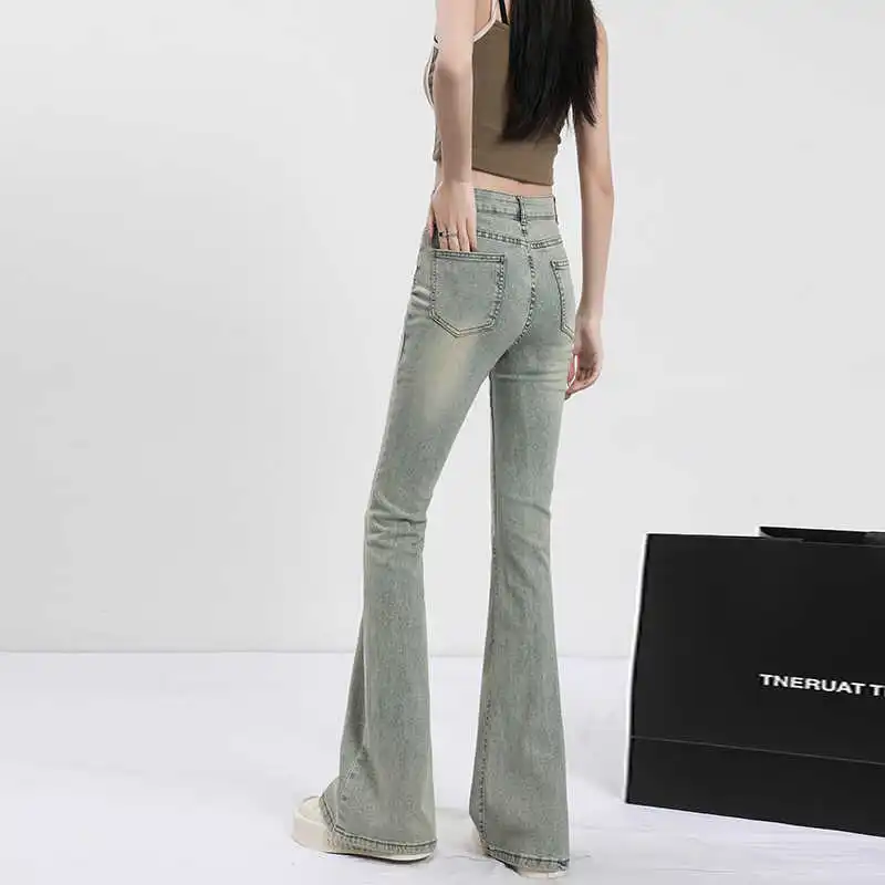 YINLEI Jeans Women's Yellow-2