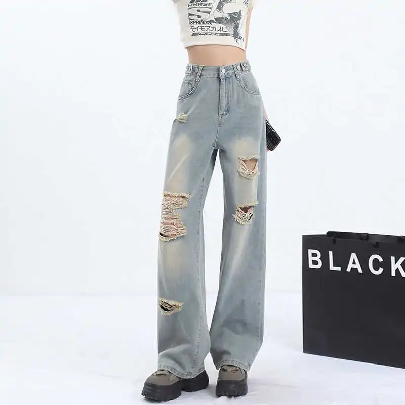 YINLEI Jeans Women's Blue-3