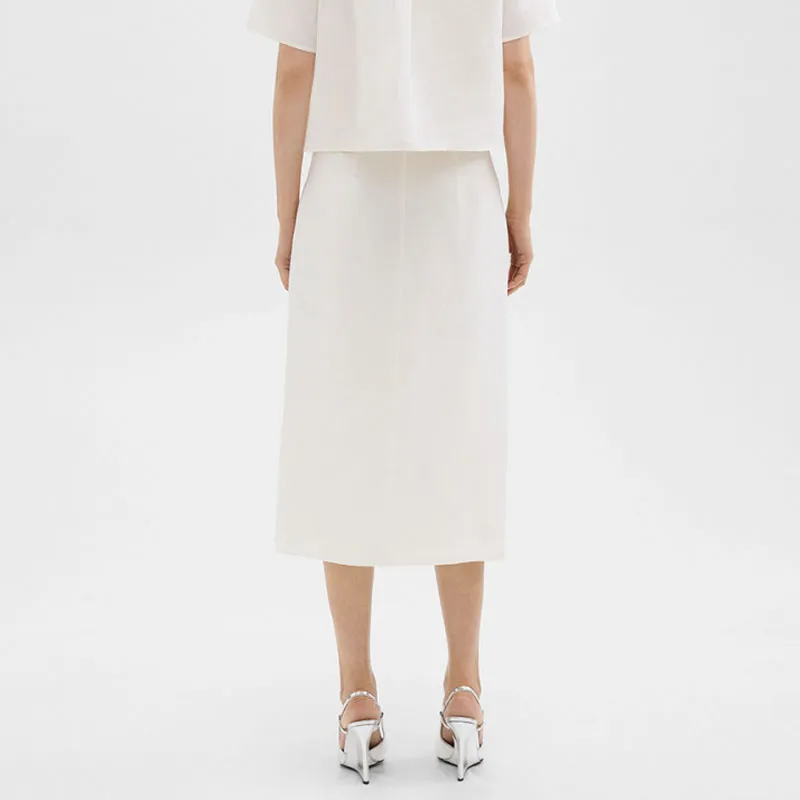 THEORY Casual Long Skirt Women's White-2