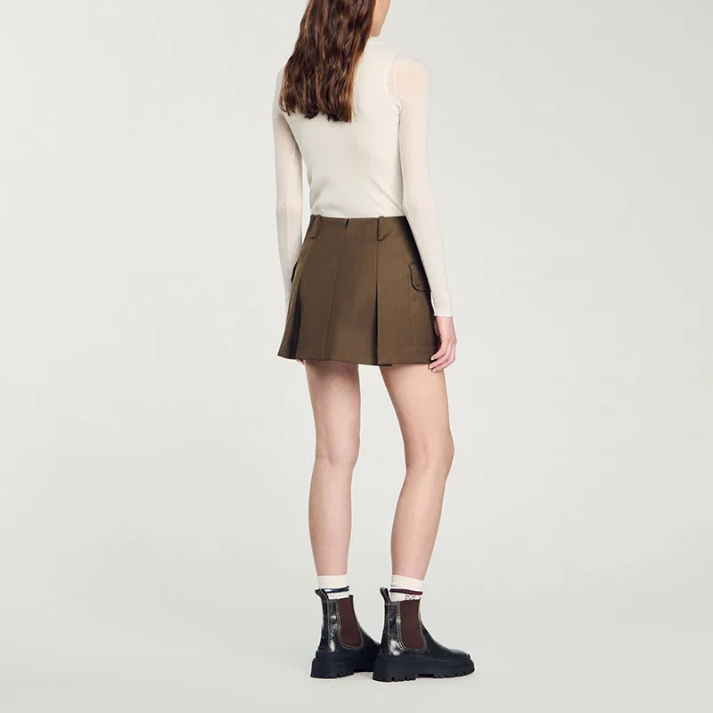 Sandro Pleated Mini Skirt-2