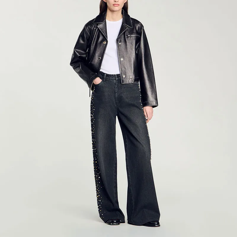Sandro Crystal embellished Jeans-3