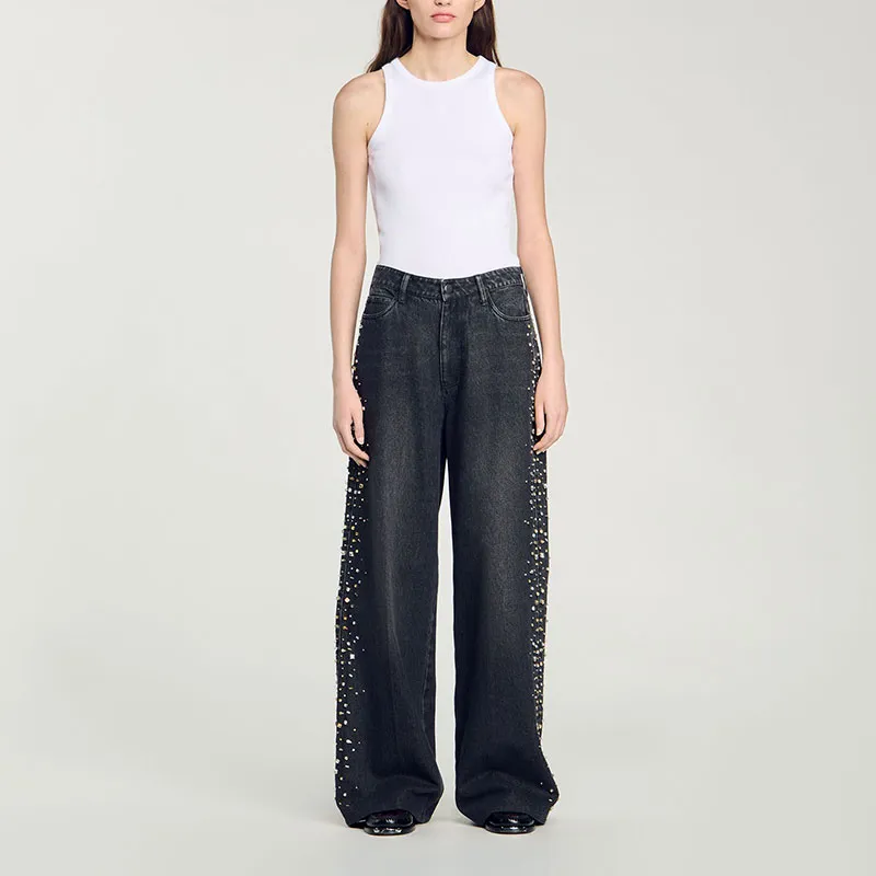 Sandro Crystal embellished Jeans-1
