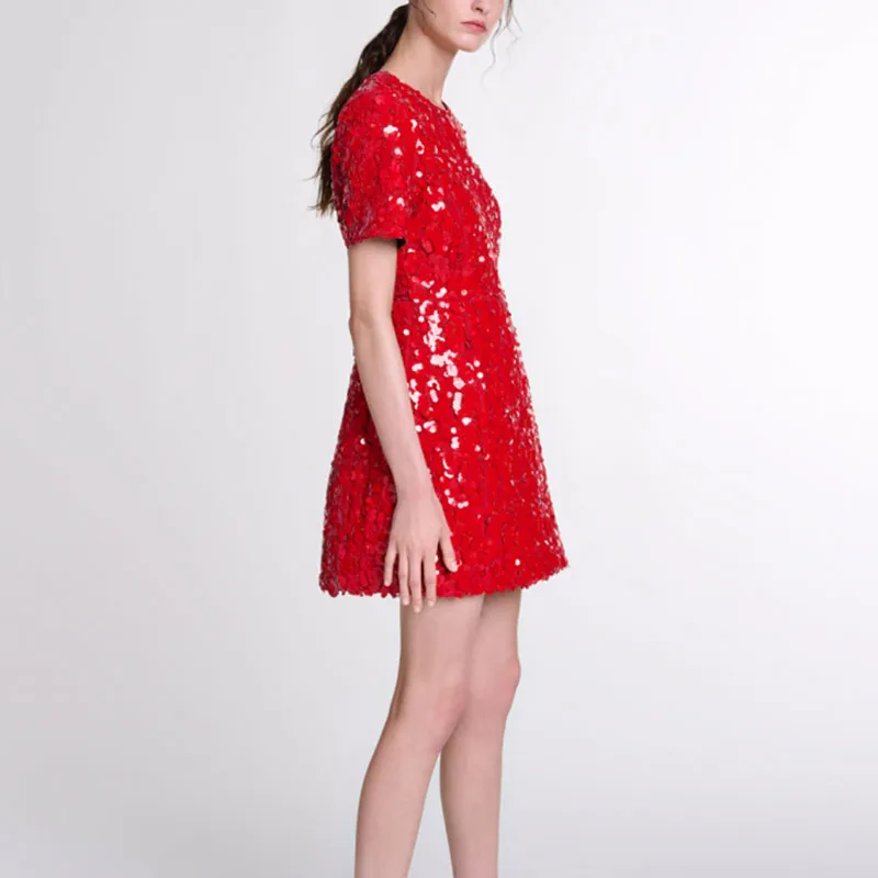 Maje Floral print Sequinned Mini Dress-3