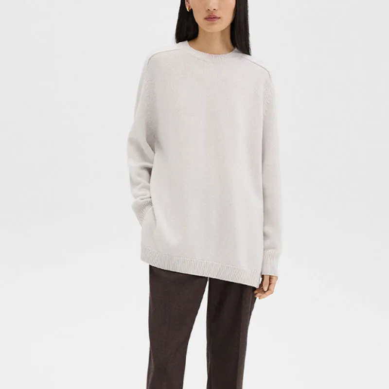 THEORY Crewneck Straight Hem Jumper-1