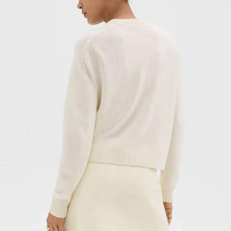 THEORY Cashmere Sweater Women's Ivory White-2