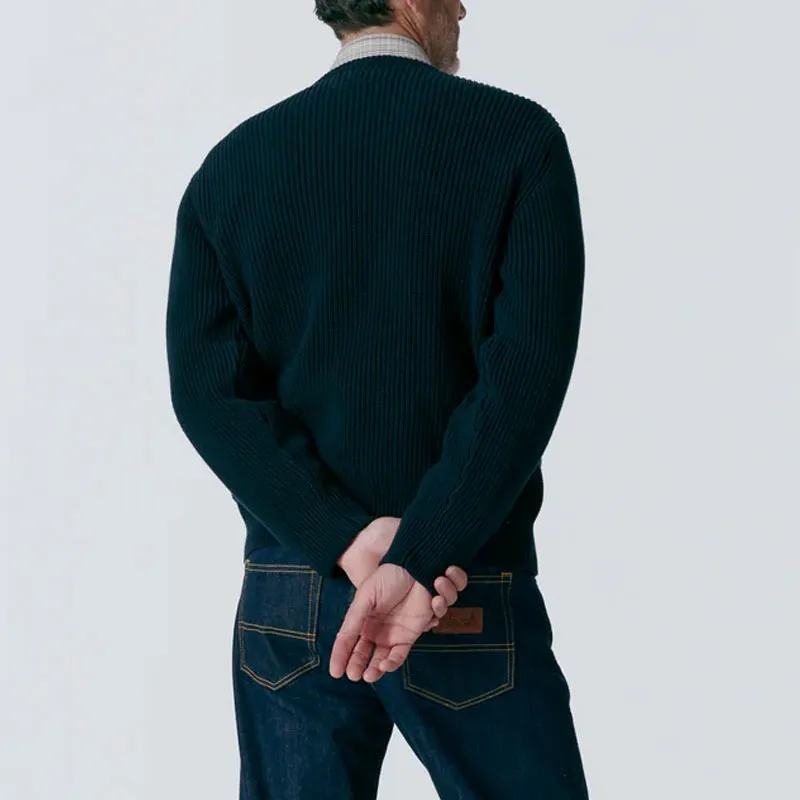 NOAH V Neck Shaker Stitch Sweater-2