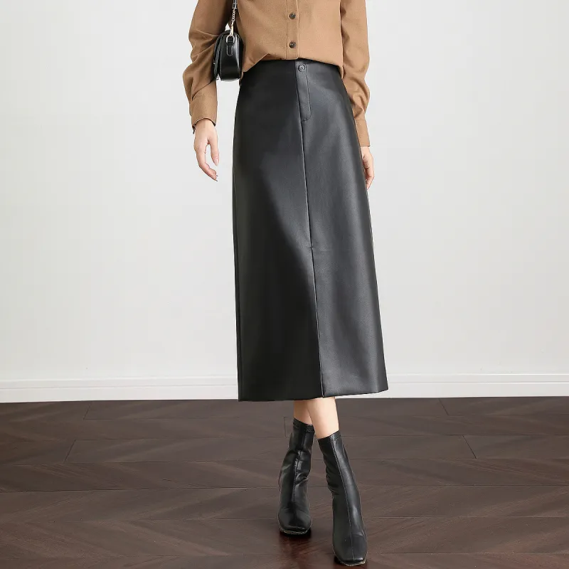 【dme】 Leather Long Skirts Women's-7