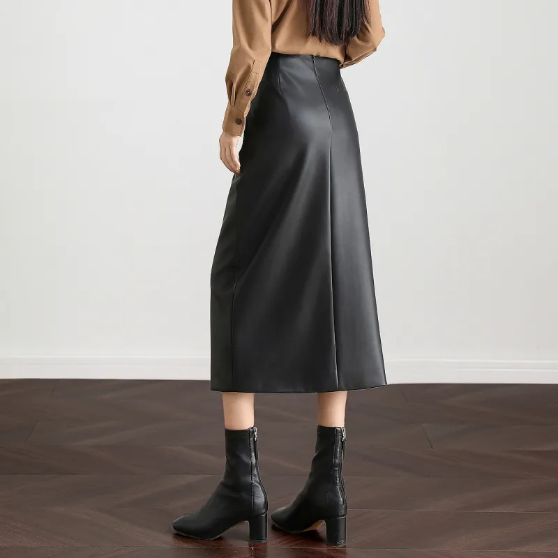 【dme】 Leather Long Skirts Women's-6