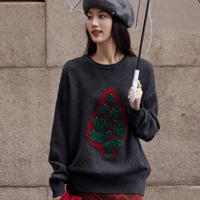 【dme】 Knitwear Women's Dark Heather Gray-1