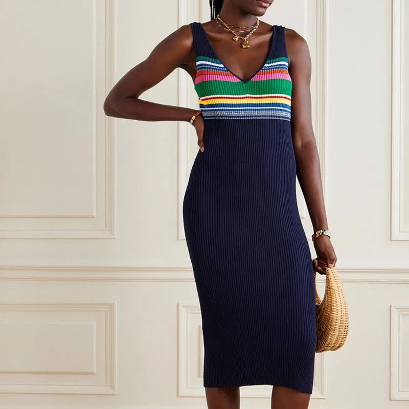 Staud FW24 Sleeveless Dress Women's Blue-1