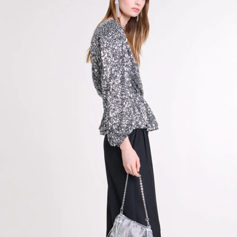 Maje Sequinned Blouse-3