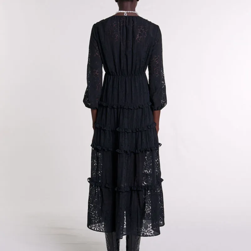 Maje Lace Maxi Dress-2