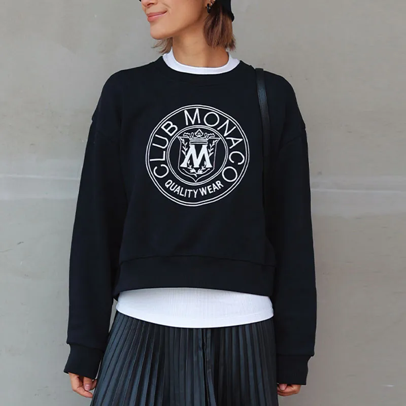 CLUB MONACO Sweatshirt Women's Black-2