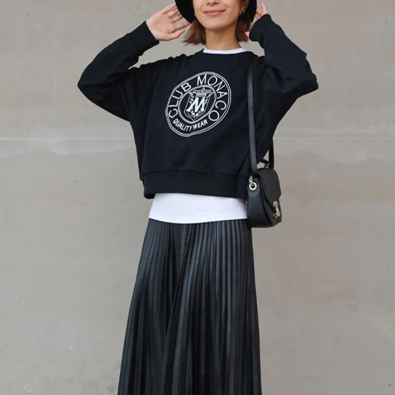 CLUB MONACO Sweatshirt Women's Black-3