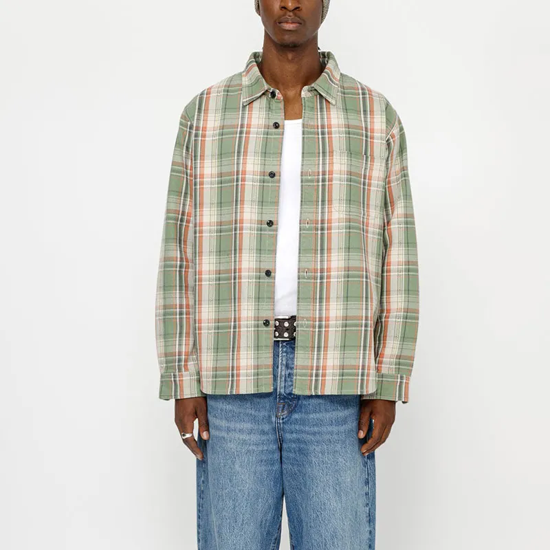 Stussy Dan Washed Cotton Plaid Shirt-7