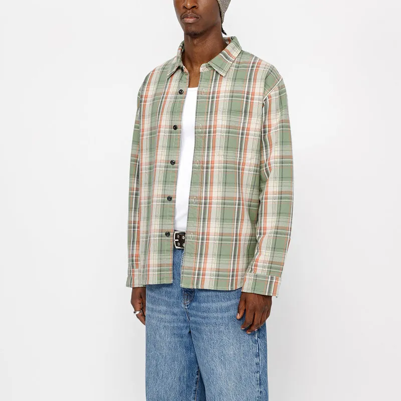 Stussy Dan Washed Cotton Plaid Shirt-9