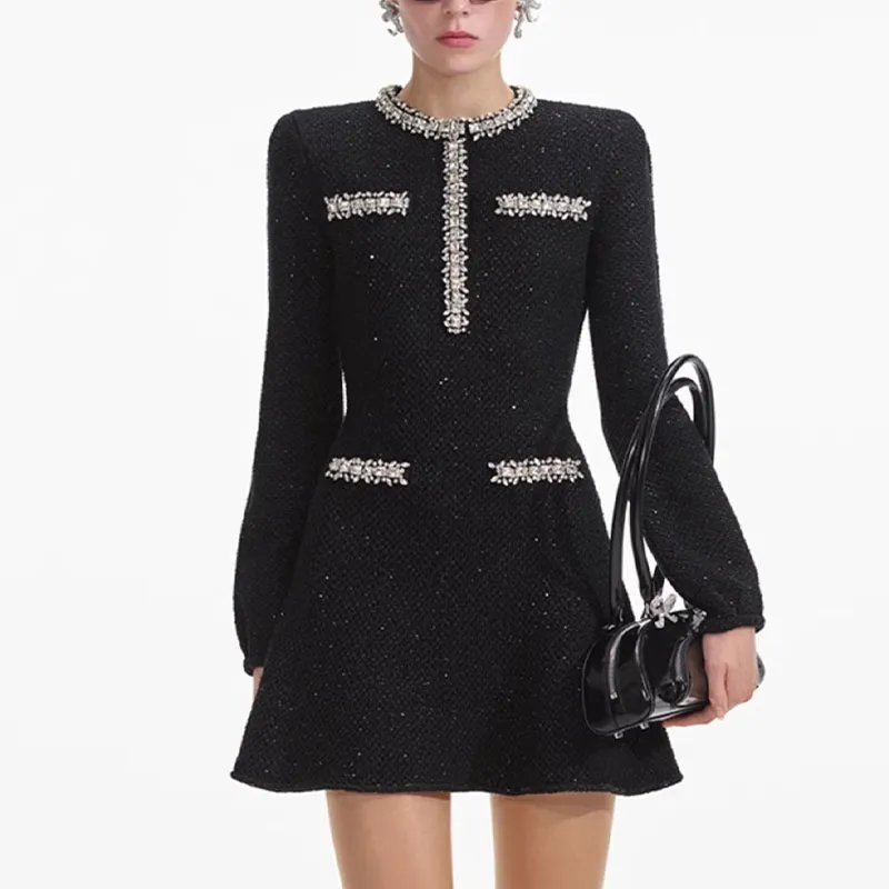 Self portrait Sequin Knit Mini Dress-1