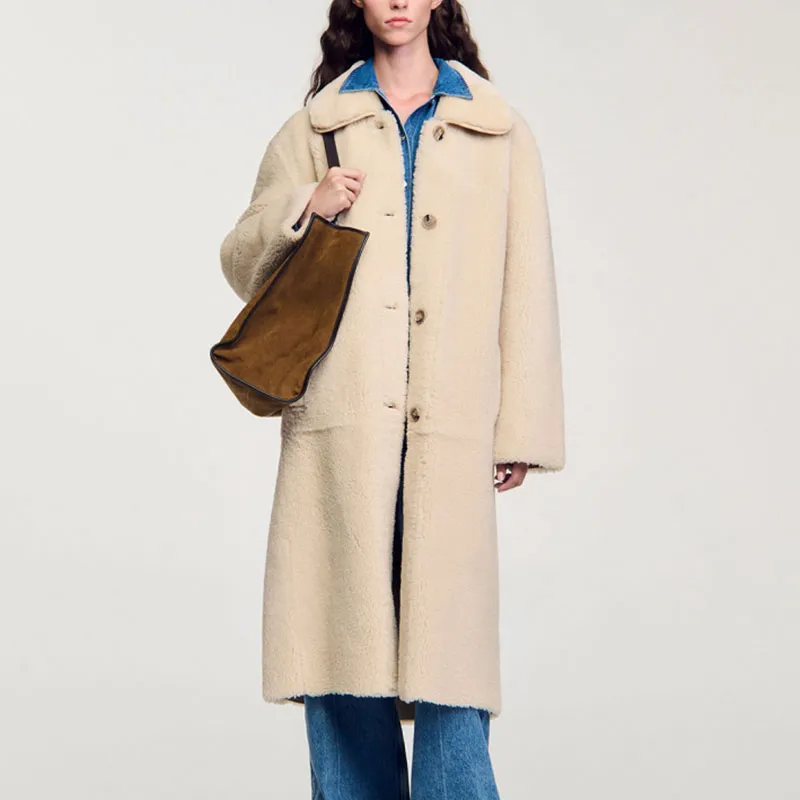 Sandro Shearling Coat-1