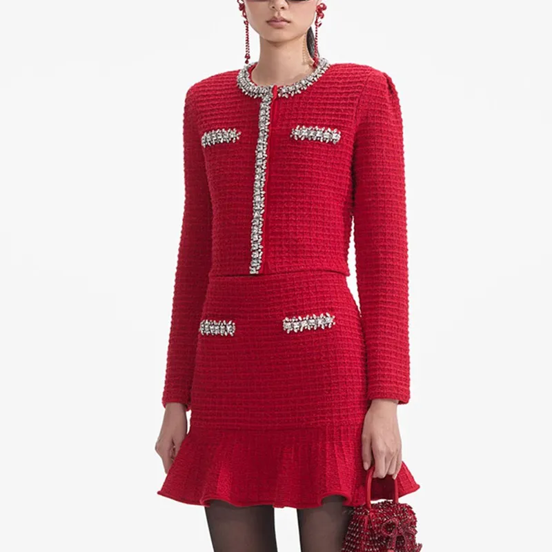 Self-portrait Textured Knit Cardigan-1