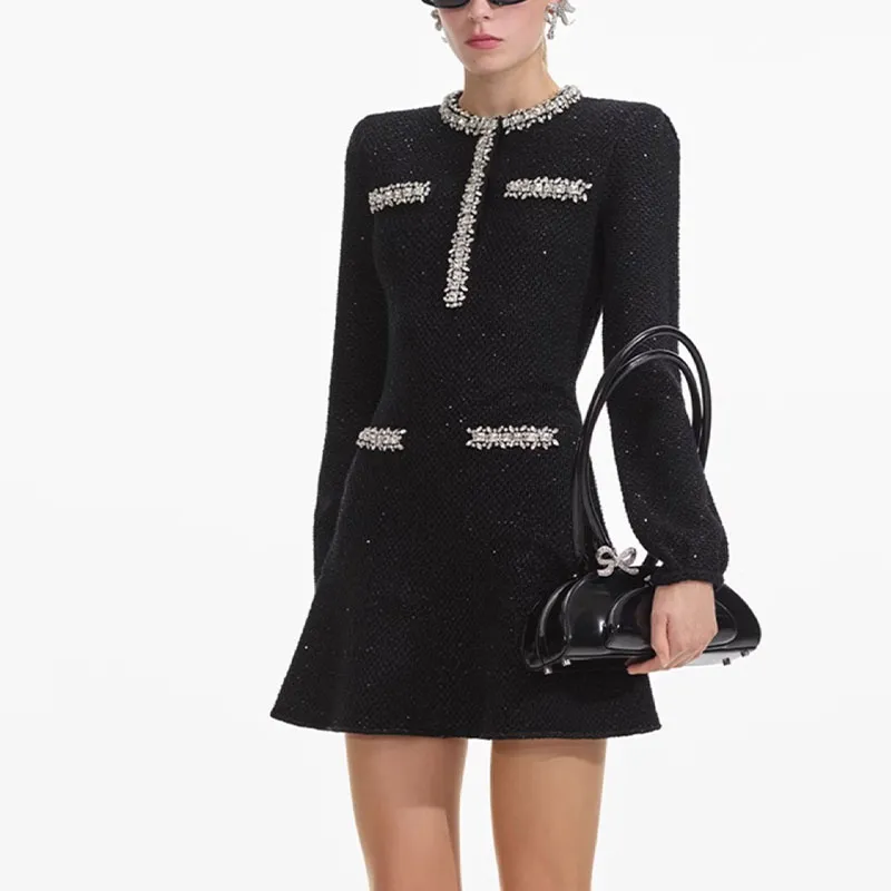 Self portrait Sequin Knit Mini Dress-3