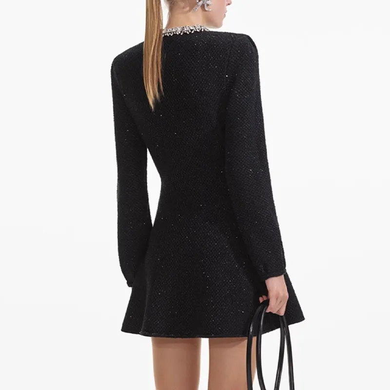 Self portrait Sequin Knit Mini Dress-2