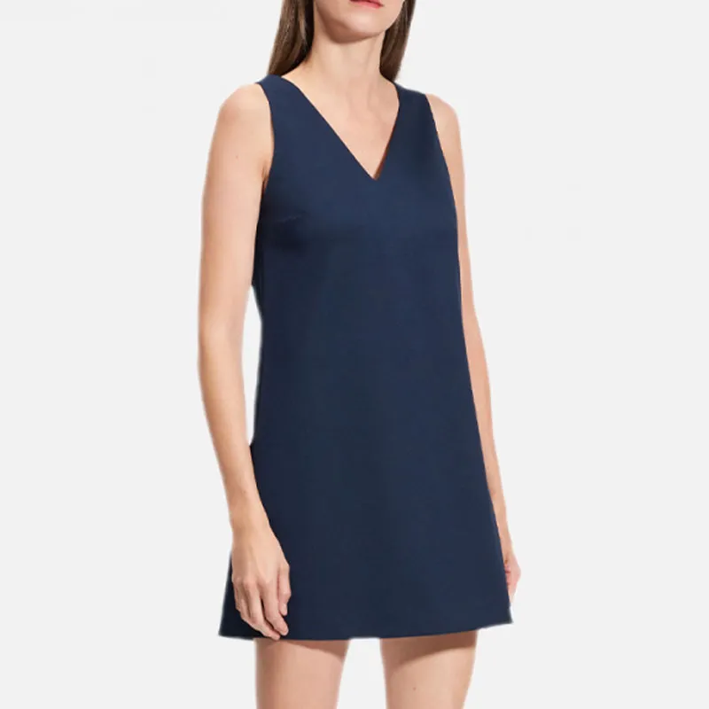 THEORY Sleeveless Dress Women's Marine Blue-1