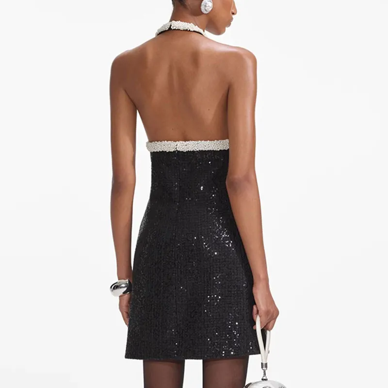 Self portrait Slip Dress Women's Black & White-2