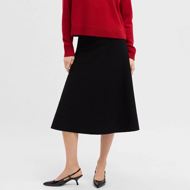 THEORY A Line Elasticated Waistband Skirt-2