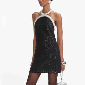 Self portrait Slip Dress Women's Black & White
