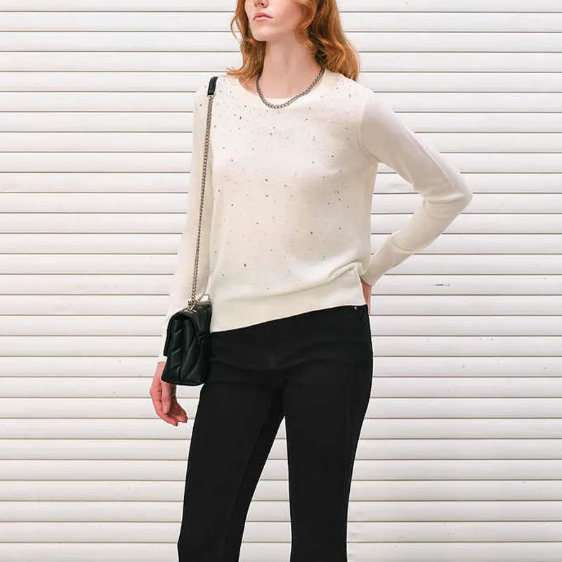 DKNY FW24 Sweater Women's White-3