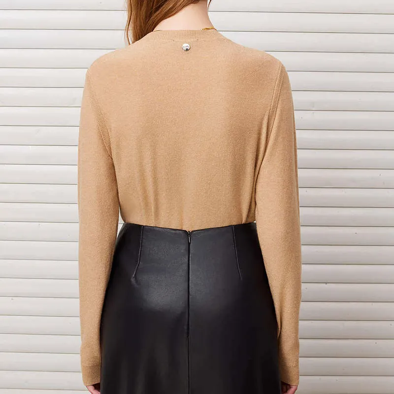 DKNY FW24 Sweater Women's Camel-2