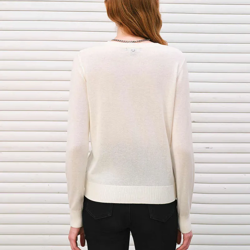 DKNY FW24 Sweater Women's White-2