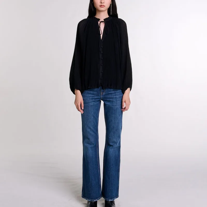 Maje Pleated Shirt-1