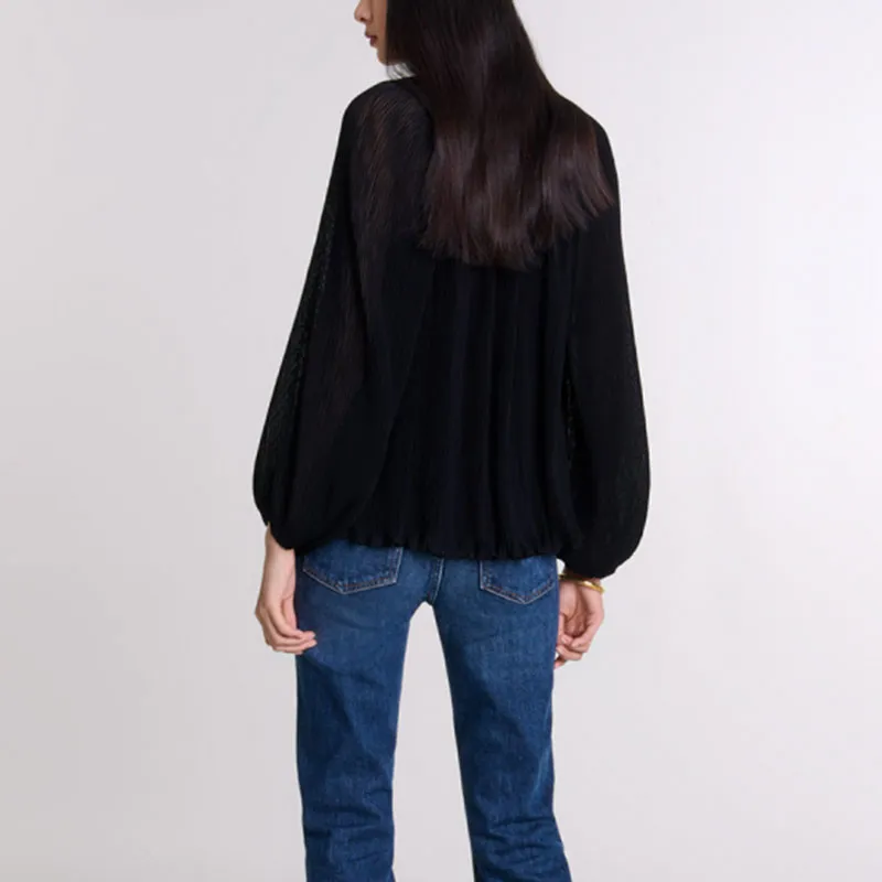 Maje Pleated Shirt-2