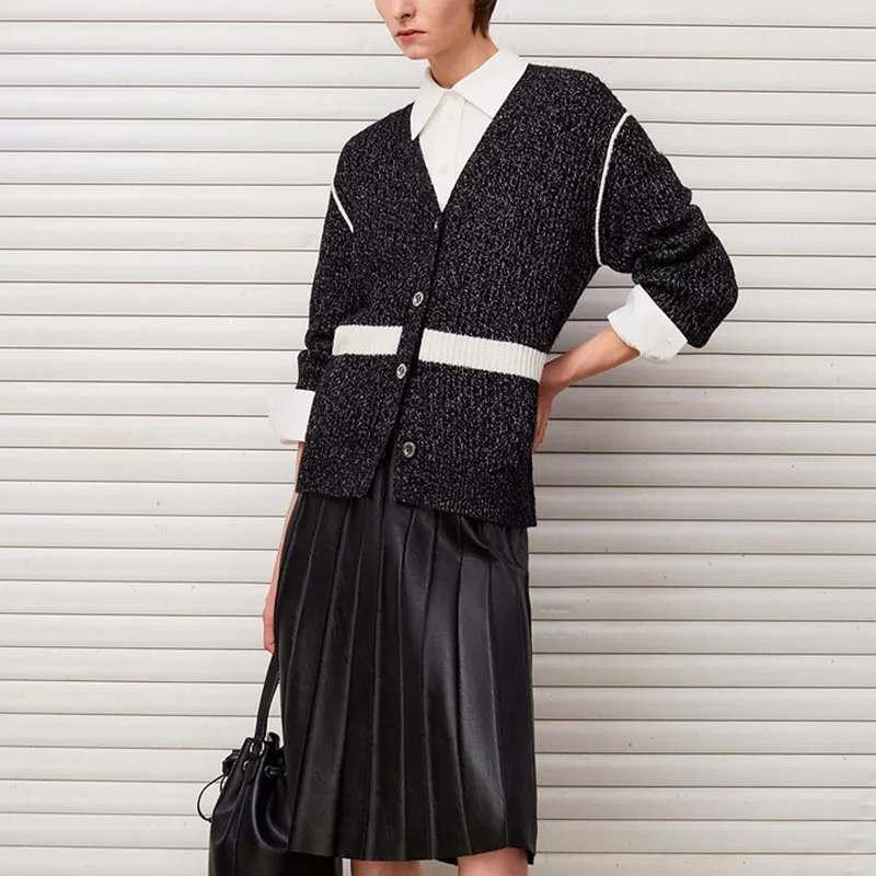 DKNY FW24 Sweater Women's Black White-2