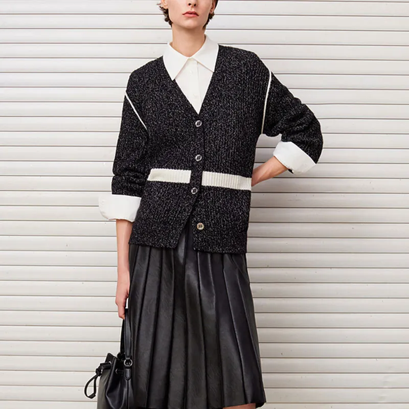 DKNY FW24 Sweater Women's Black White-1