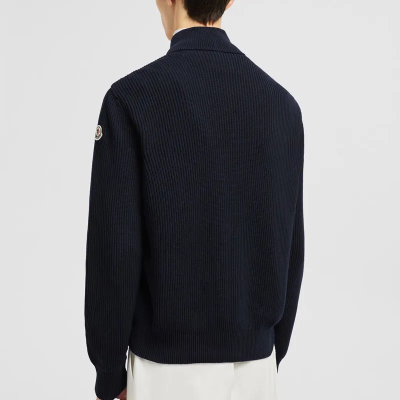 Moncler Logo Patch Zip Up Cardigan-2