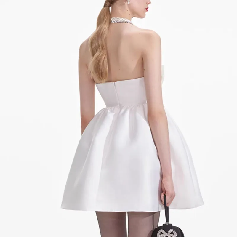 Self-portrait Taffeta Bandeau Mini Dress-2