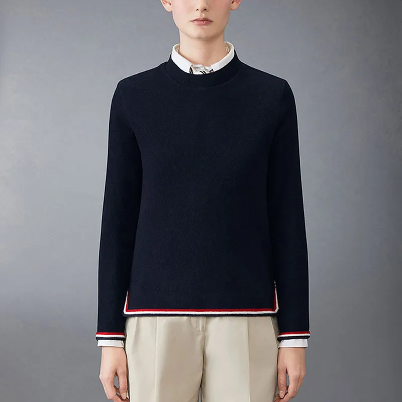 THOM BROWNE Long Sleeved Crewneck Jumper-3
