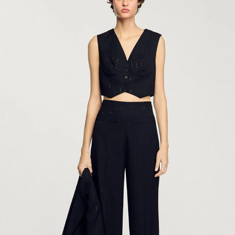 Sandro Sequined Vest-2